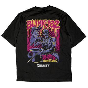 Playera Casual Oversize Cuello Redondo Blink 182