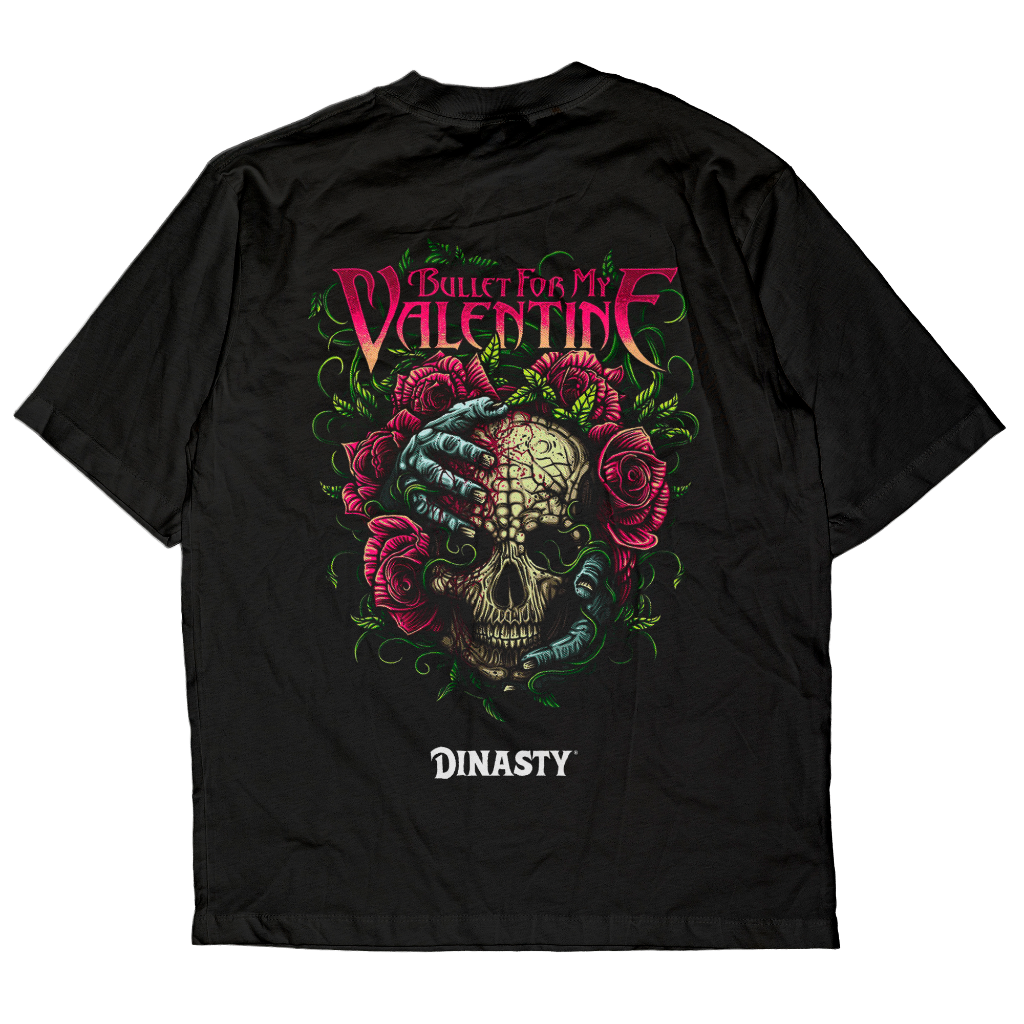 Playera Casual Oversize Cuello Redondo Bullet For My Valentine