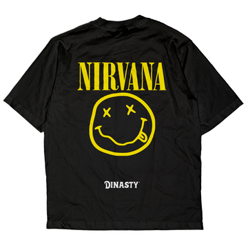 Playera Casual Oversize Cuello Redondo Nirvana