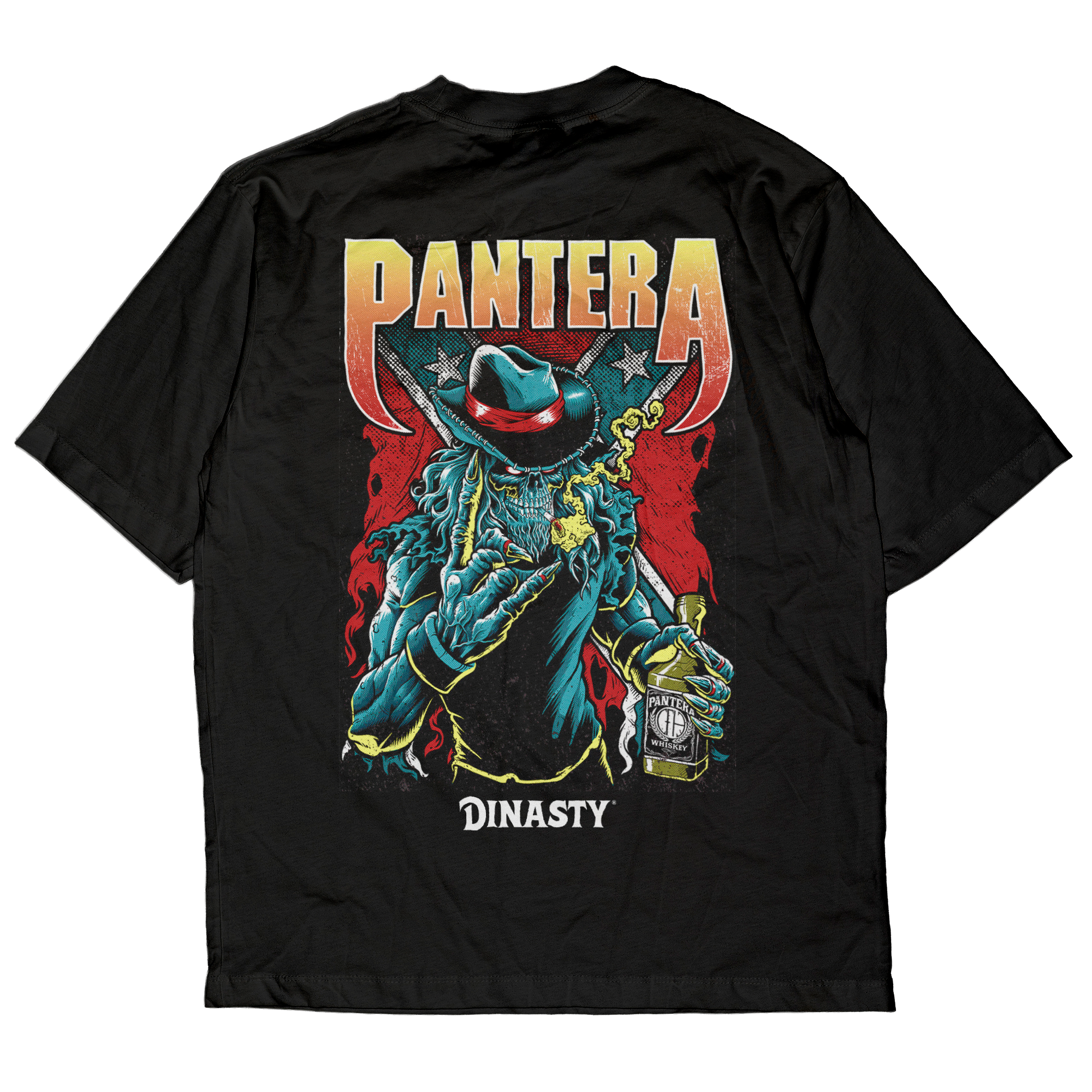 Playera Casual Oversize Cuello Redondo Pantera