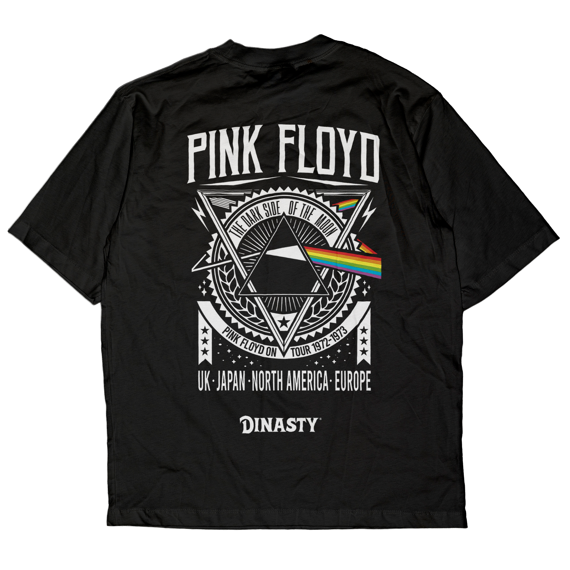 Playera Casual Oversize Cuello Redondo Pink Floyd