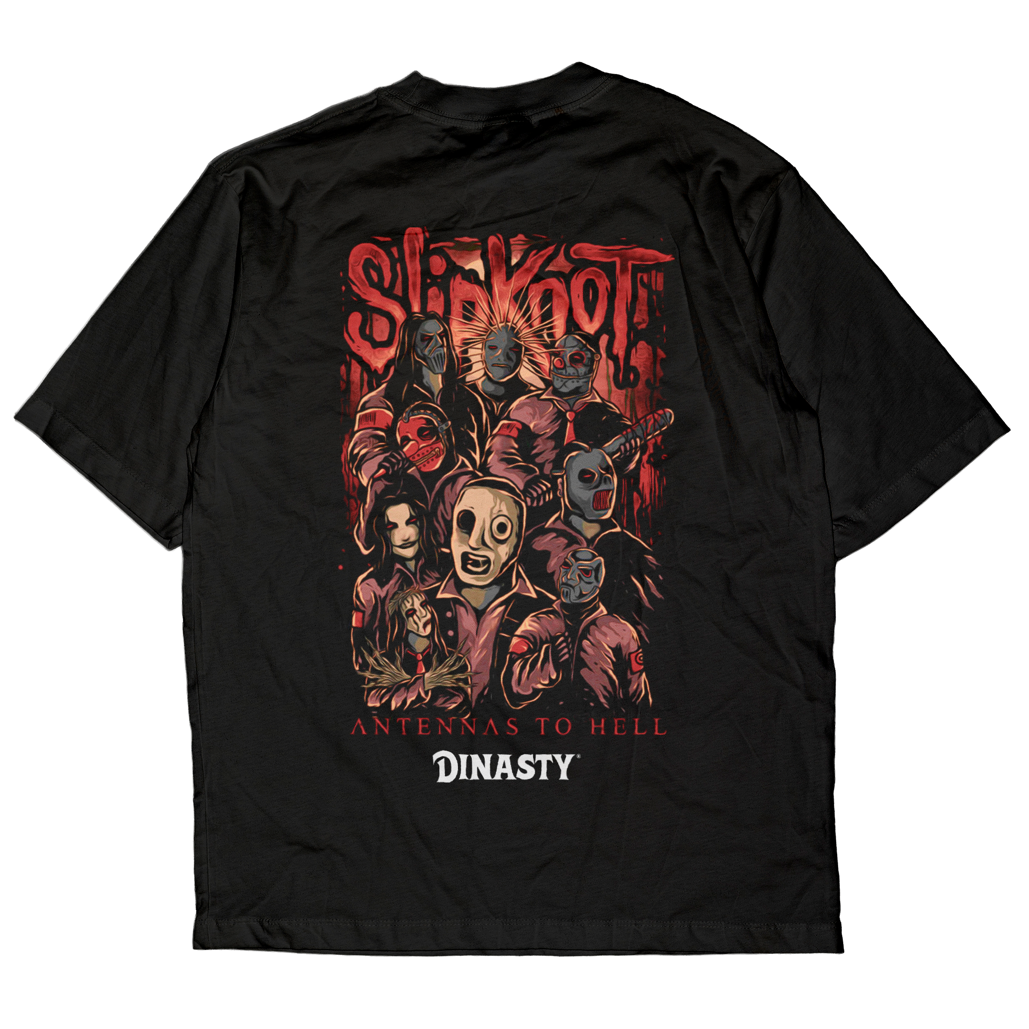 Playera Casual Oversize Cuello Redondo Slipknot