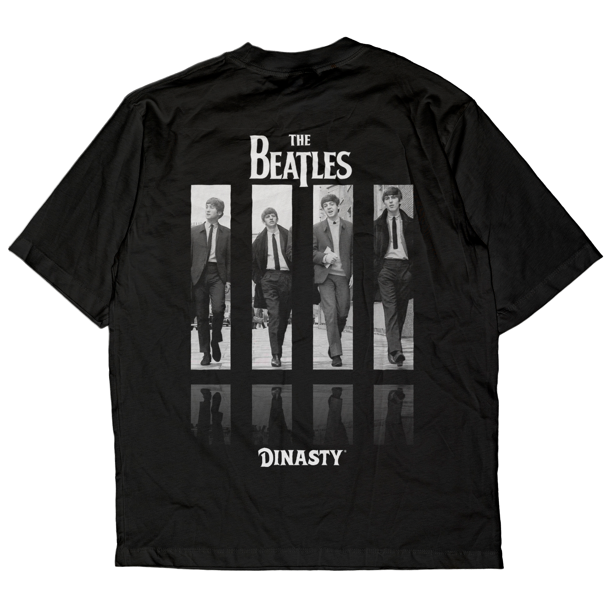 Playera Casual Oversize Cuello Redondo The Beatles