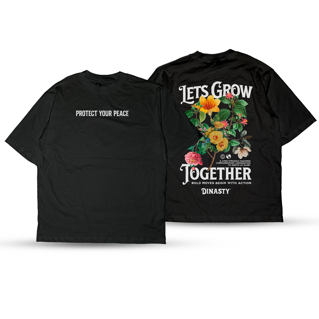 Playera Lets Grow Together Protect Your Peace