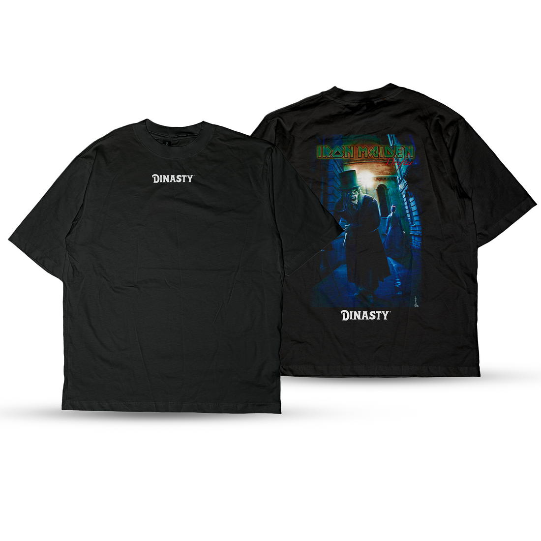 Playera Casual Oversize Cuello Redondo Iron Maiden