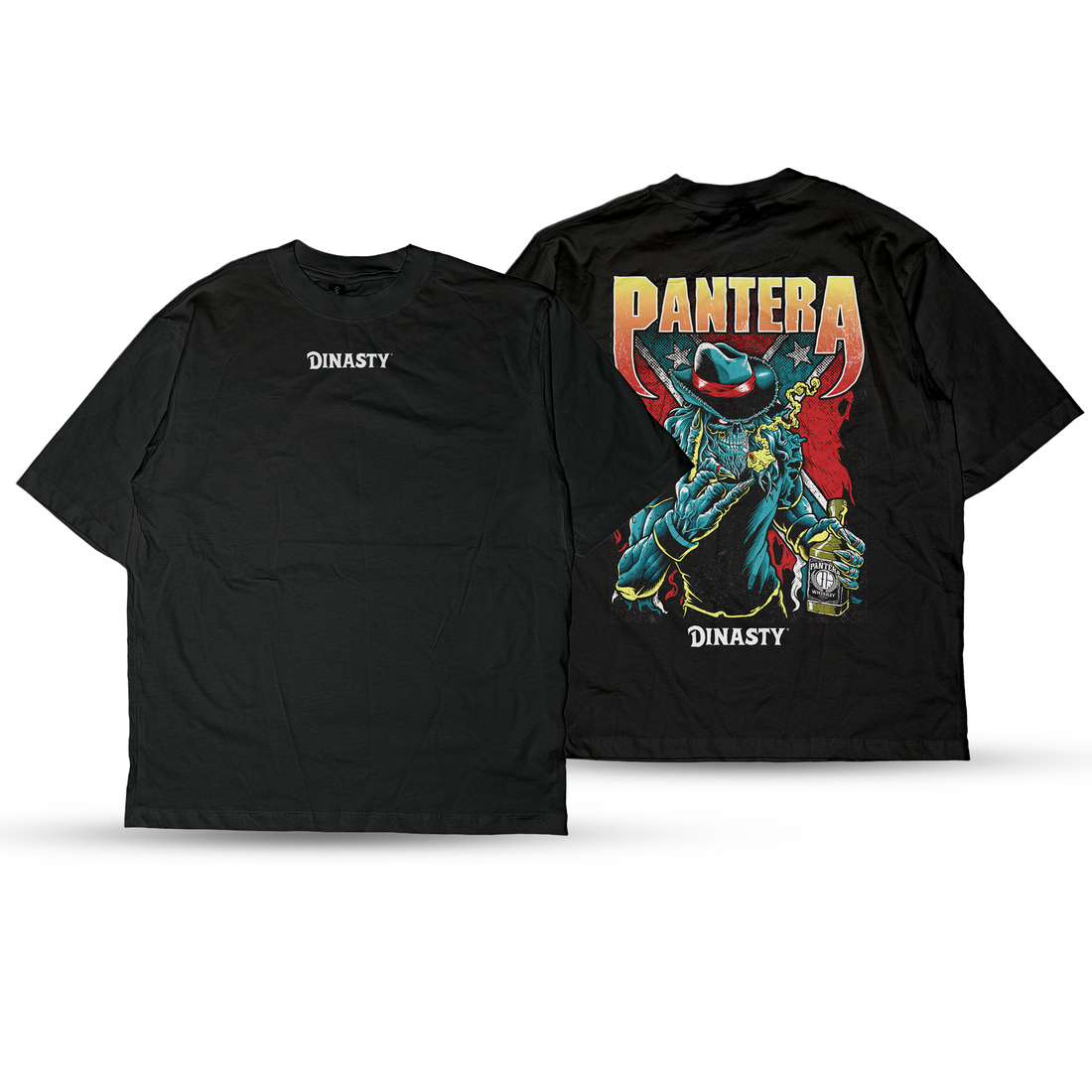 Playera Casual Oversize Cuello Redondo Pantera