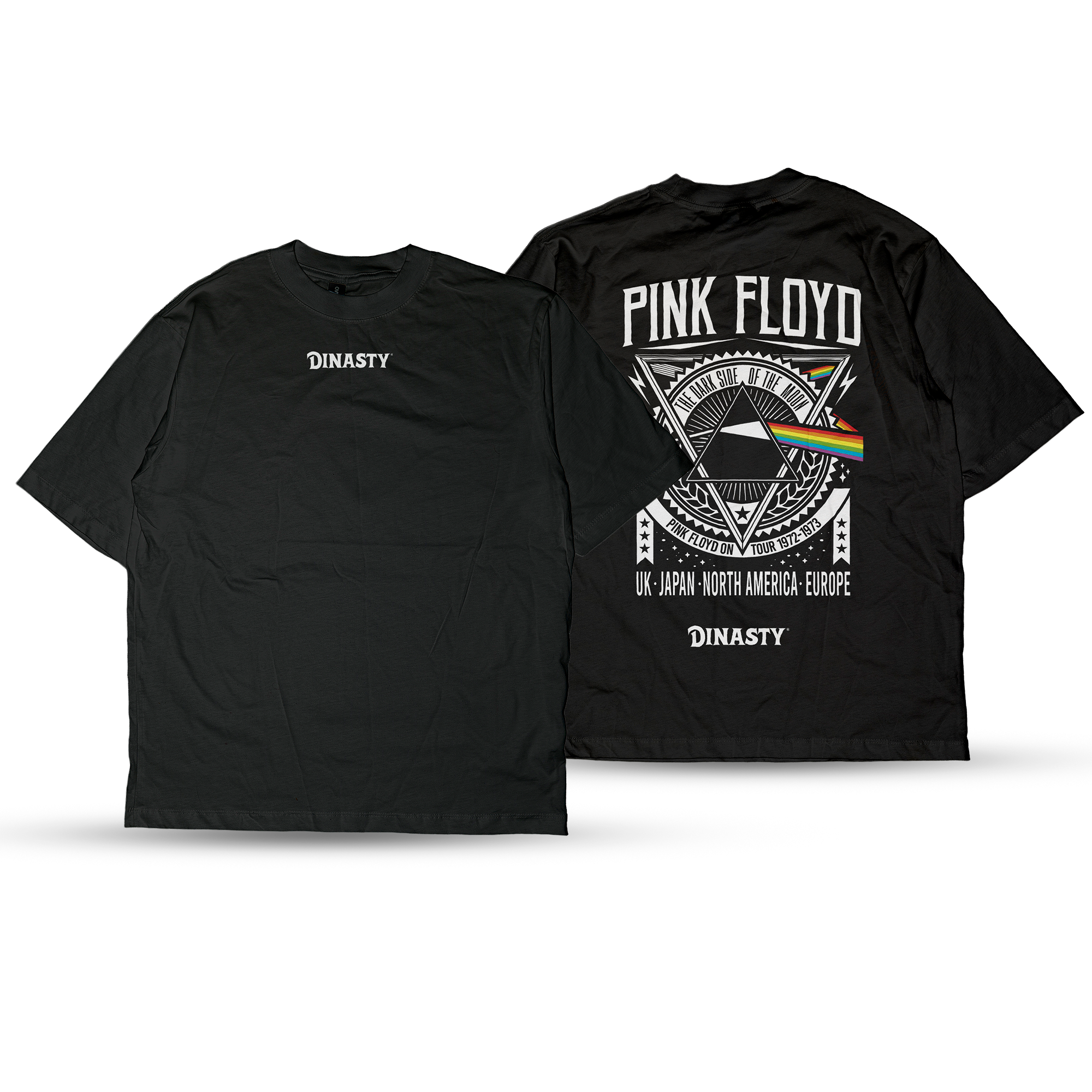 Playera Casual Oversize Cuello Redondo Pink Floyd