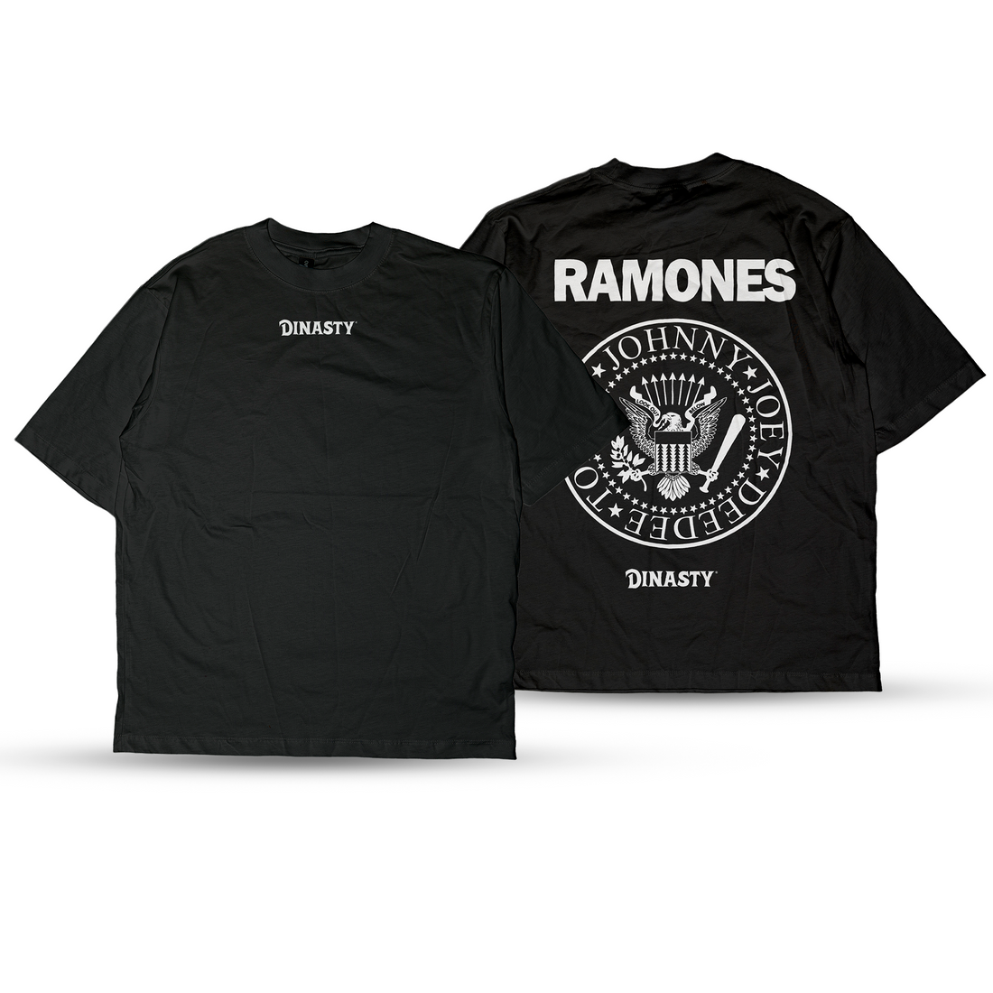 Playera Casual Oversize Cuello Redondo Ramones