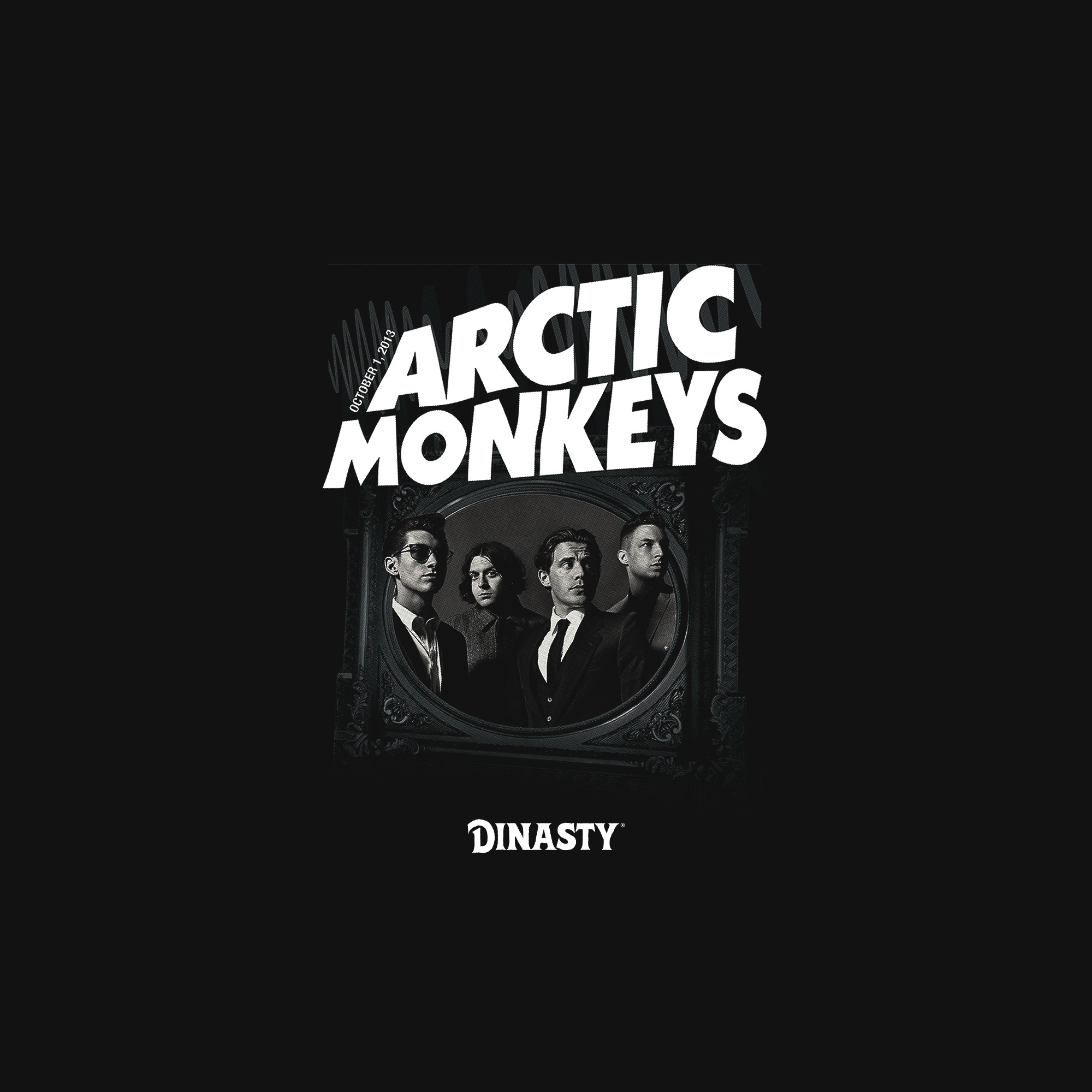 Playera Casual Oversize Cuello Redondo Pantera Arctic Monkeys