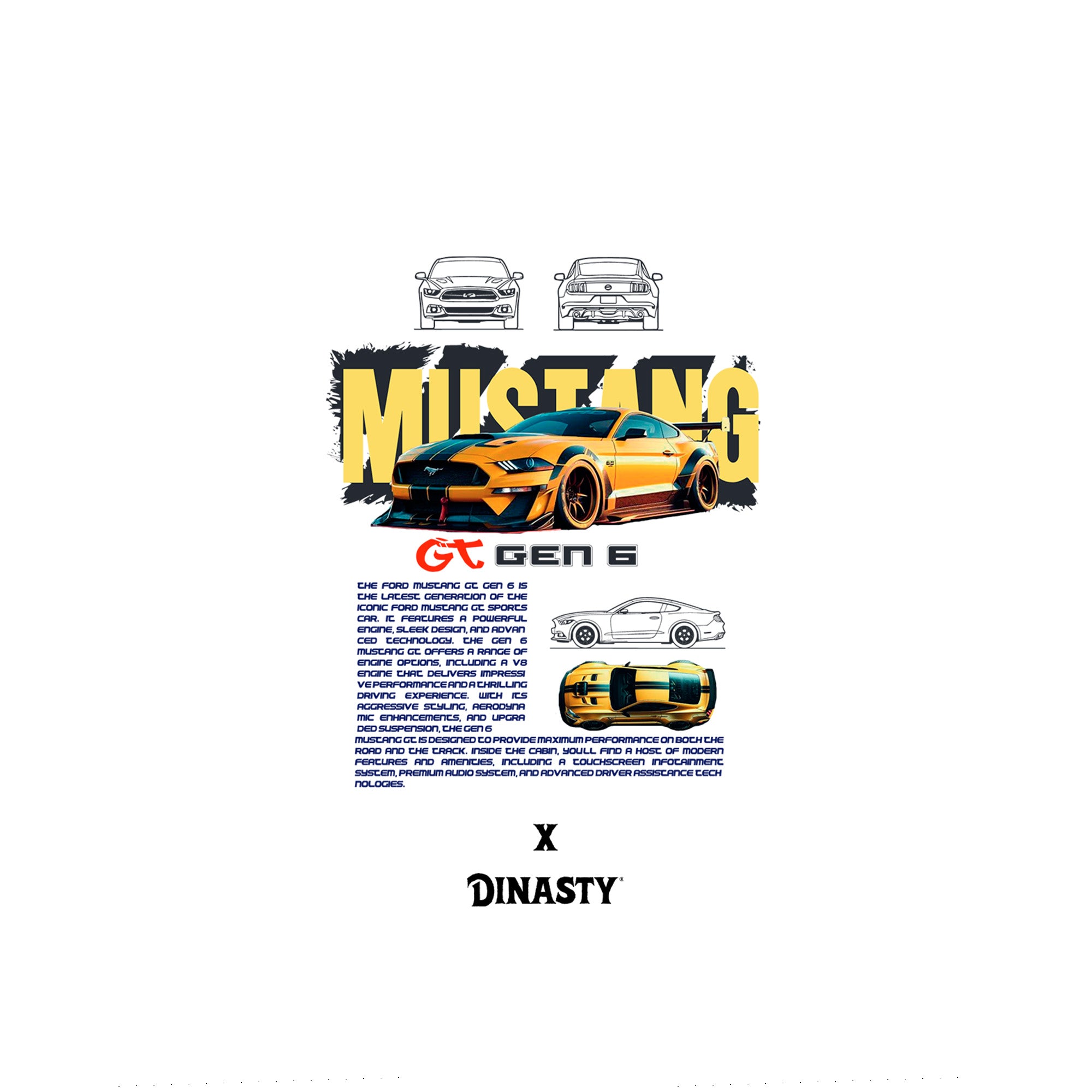 Playera Fan Autos Mustang Lovers