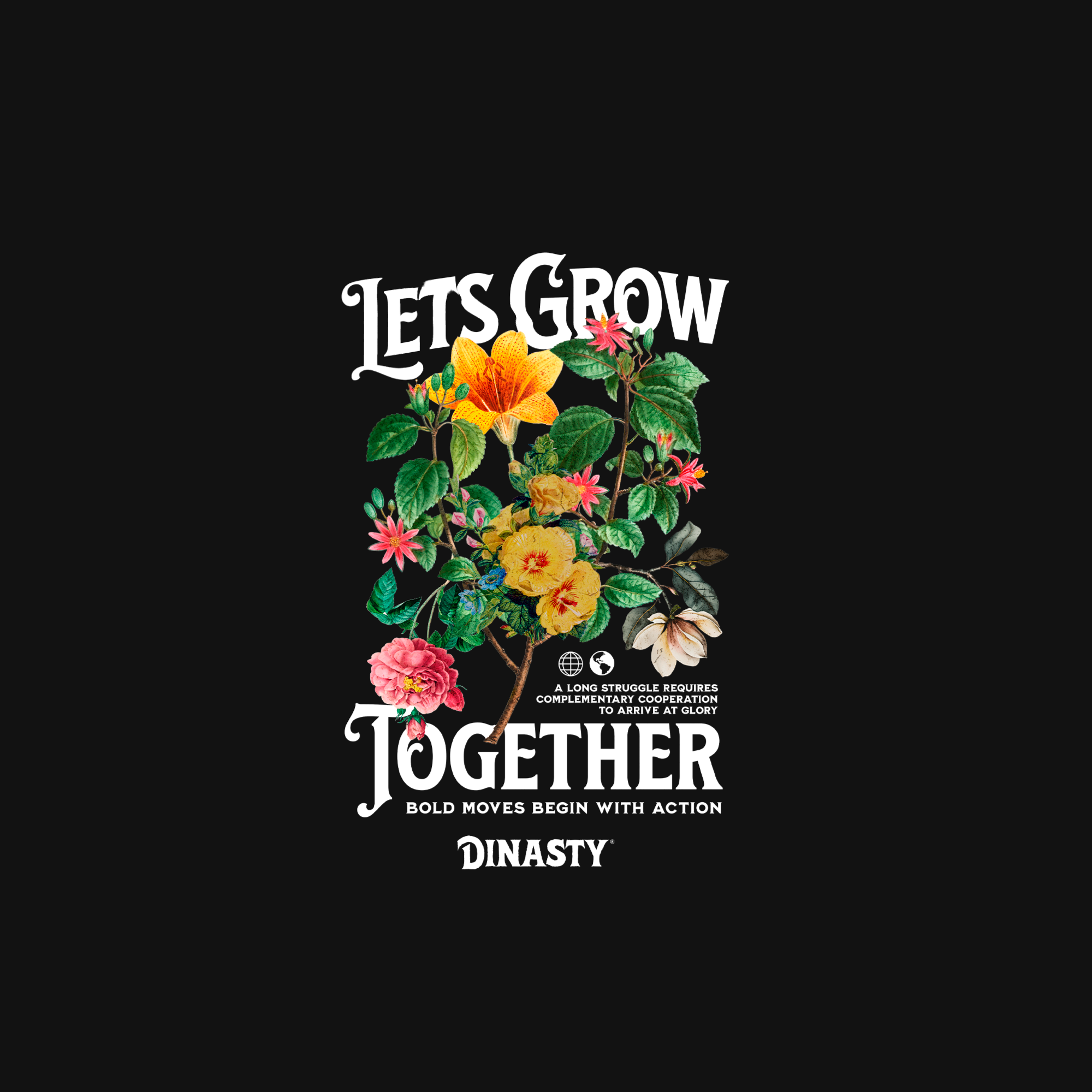 Playera Lets Grow Together Protect Your Peace