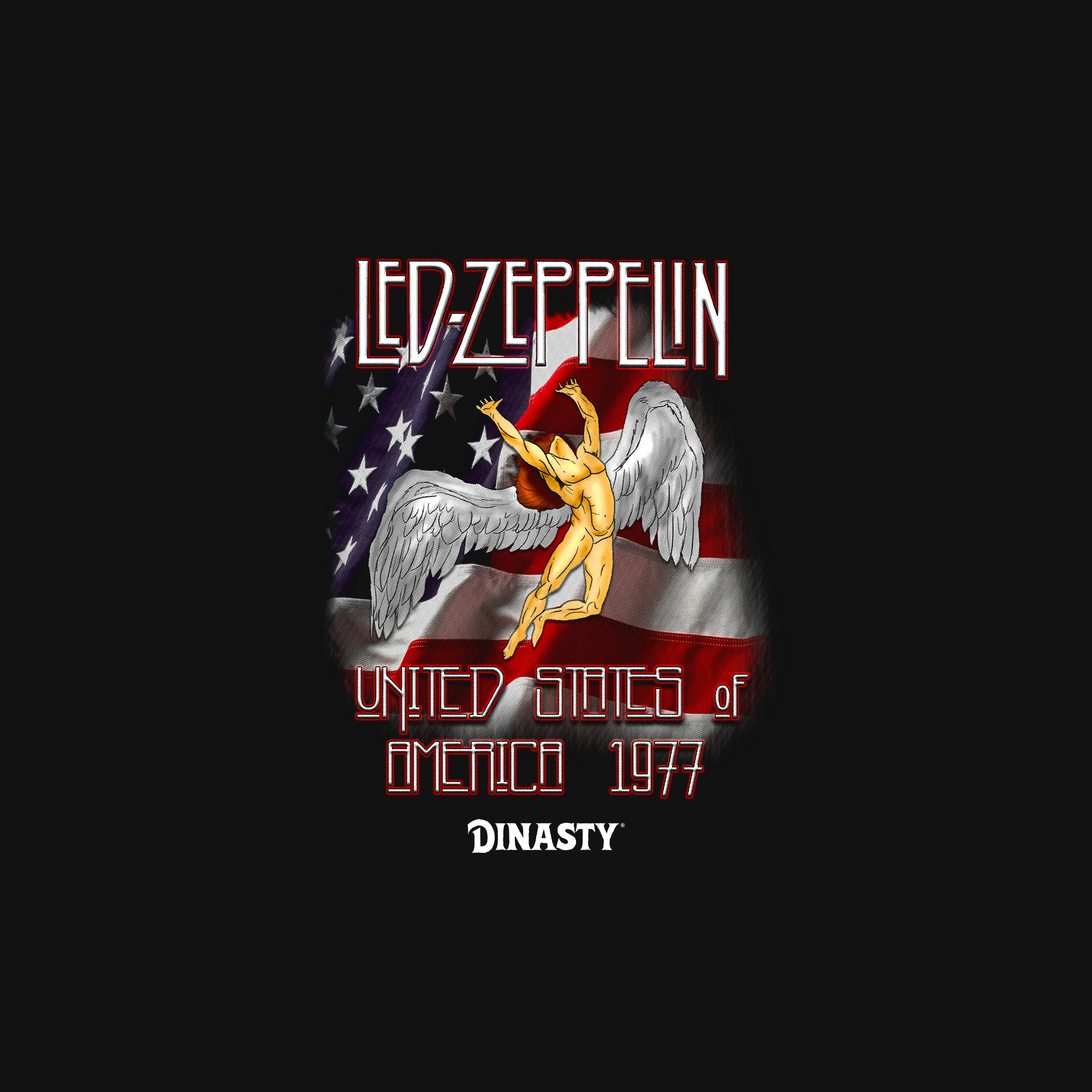 Playera Casual Oversize Cuello Redondo Led Zepellin