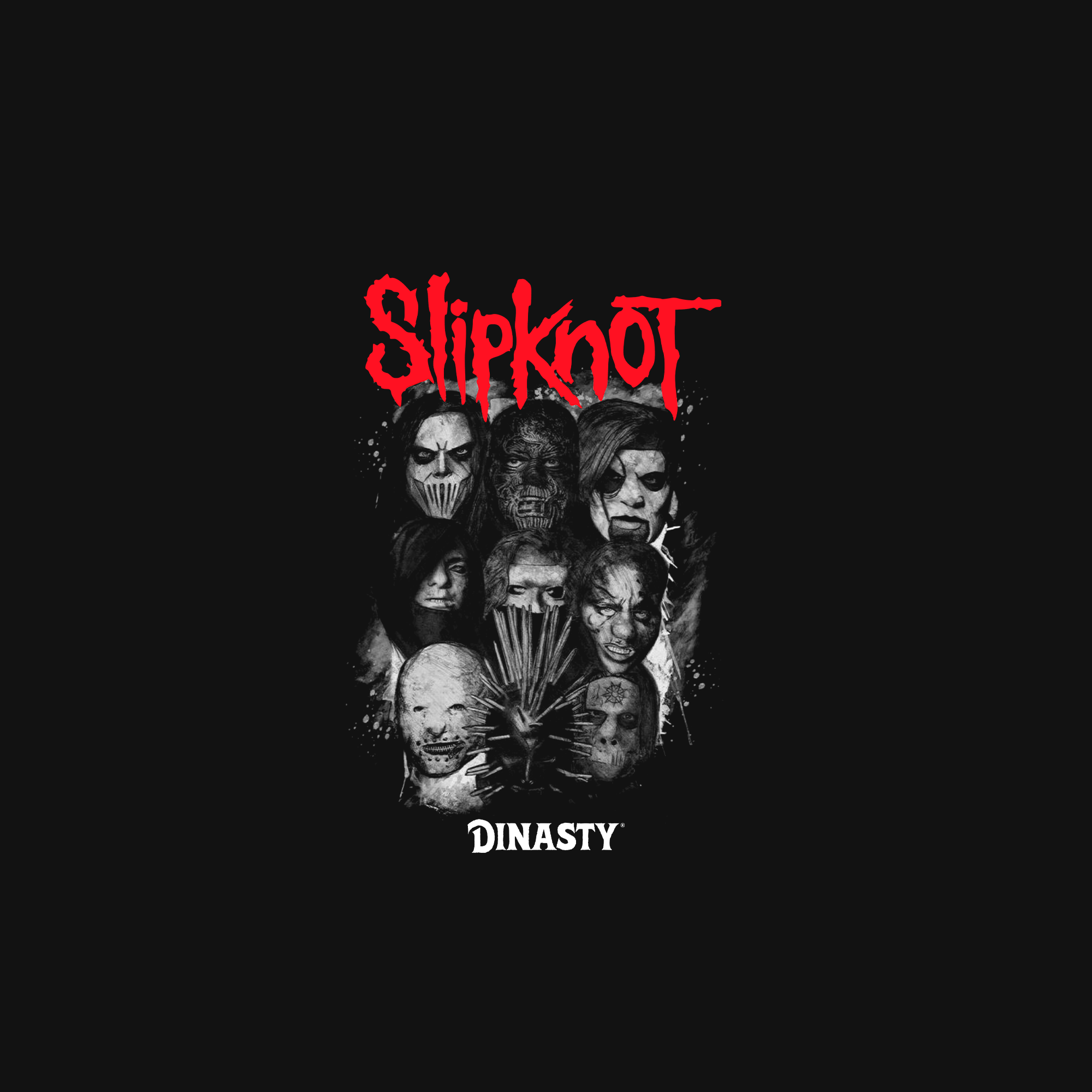 Playera Casual Oversize Cuello Redondo Slipknot