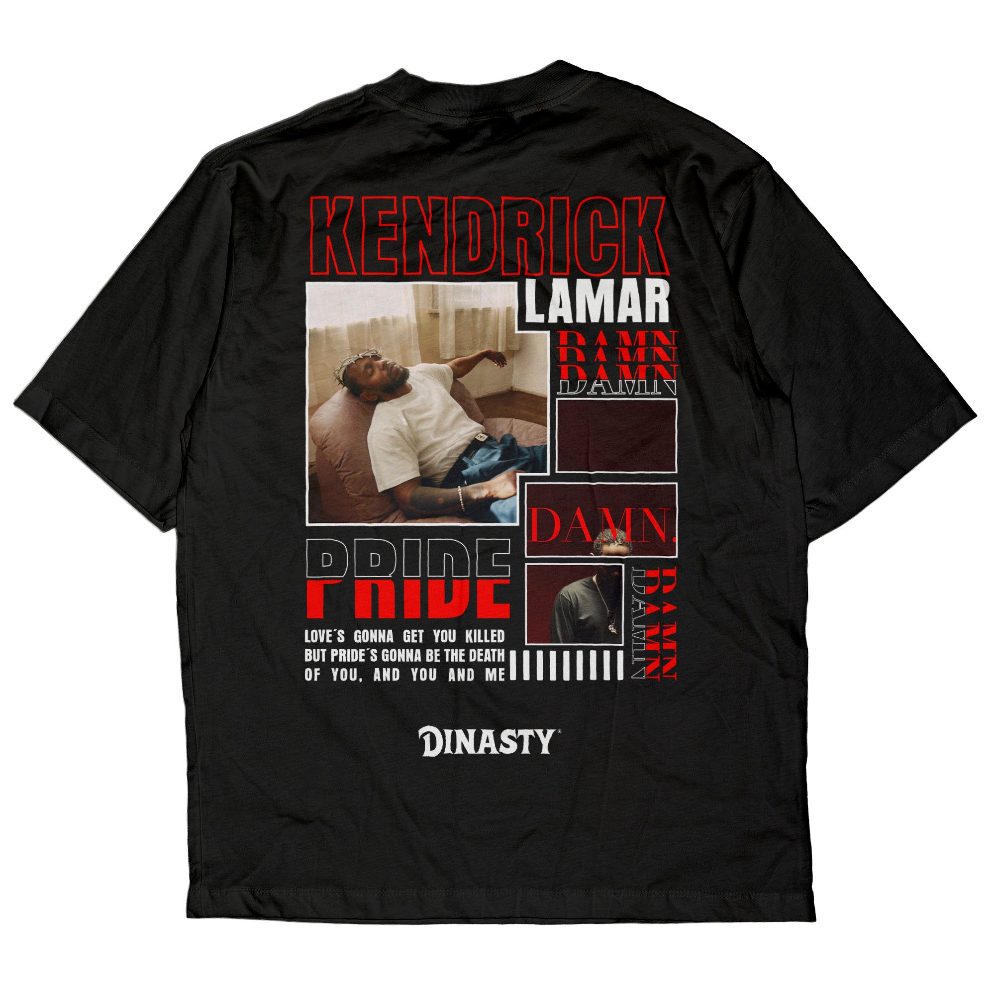 Playera Casual Oversize Cuello Redondo Kendrick Lamar