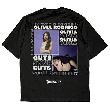 Playera Casual Oversize Cuello Redondo Olivia Rodrigo