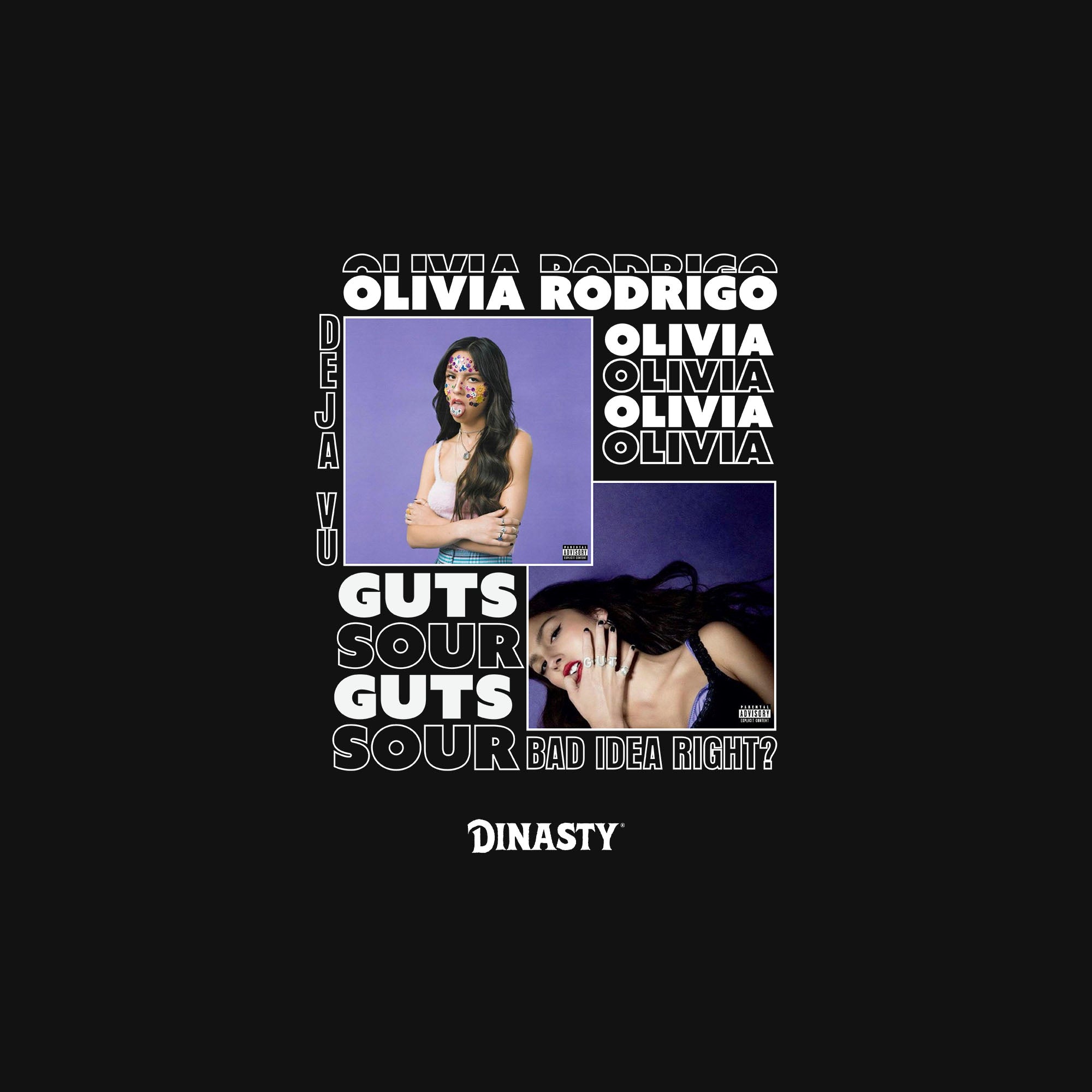 Playera Casual Oversize Cuello Redondo Olivia Rodrigo