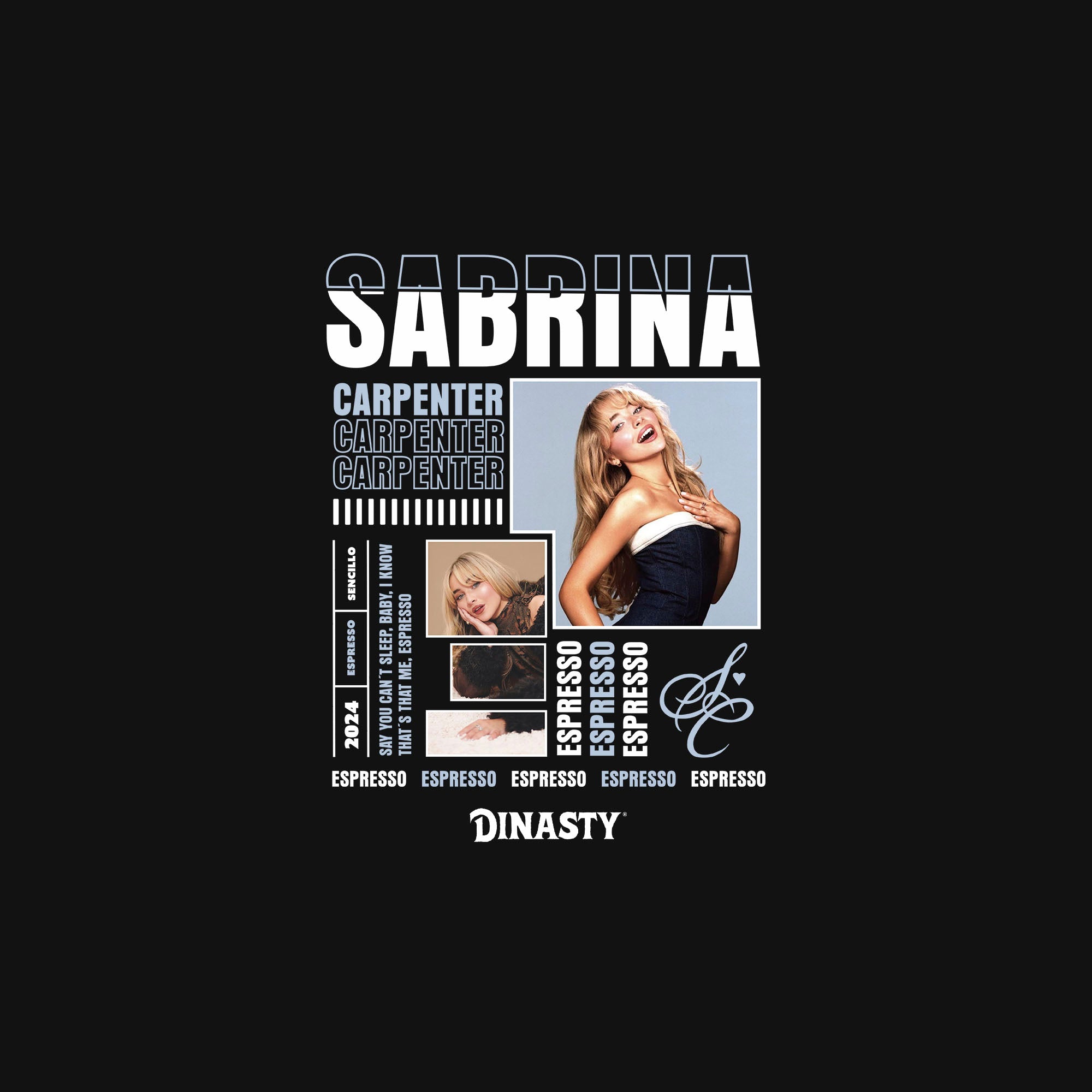 Playera Casual Oversize Cuello Redondo Sabrina Carpenter